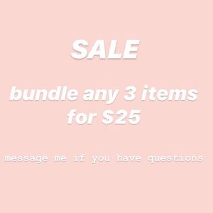 🌸🌸🌸BUNDLE ANY 3 ITEMS for $25🌸🌸🌸@GARDENIA20